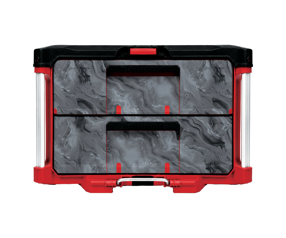 Black Marble – 2-Drawer Tool Box Wrap Kit