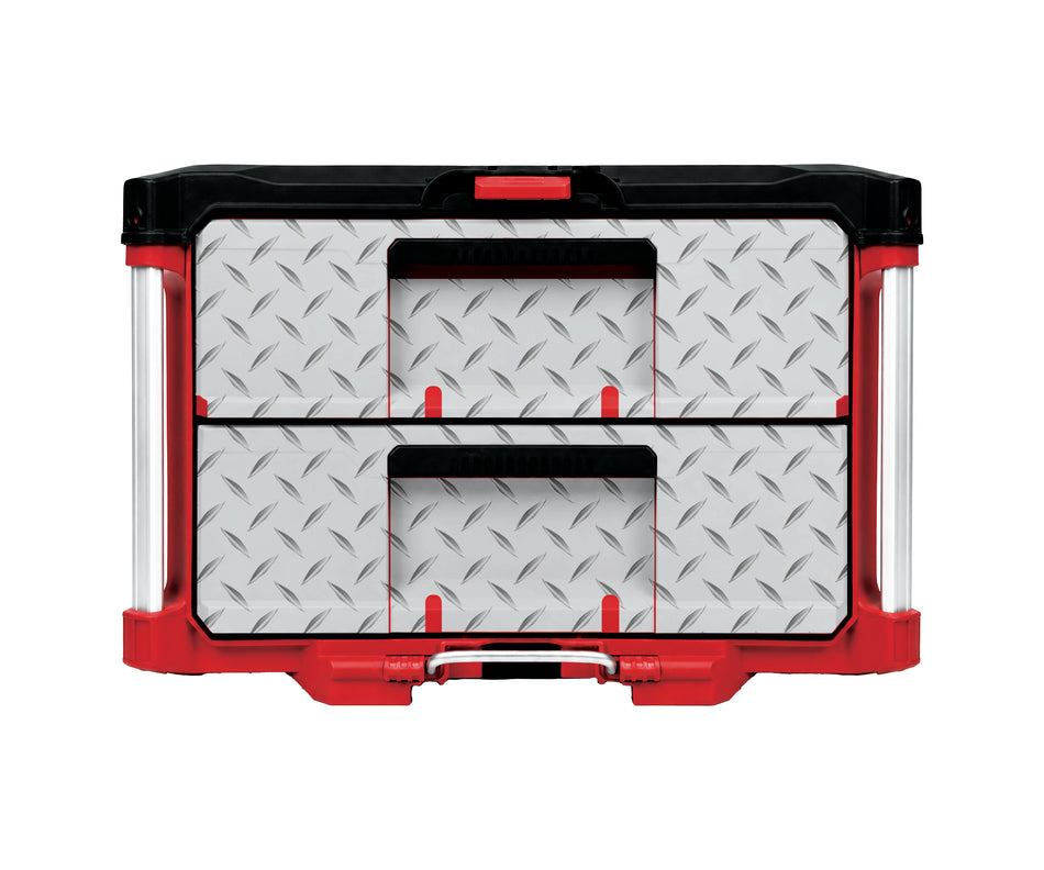 Diamond Plate – 2-Drawer Tool Box Wrap Kit