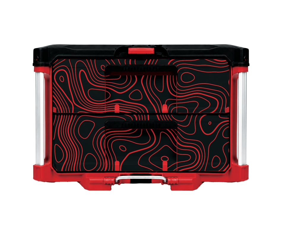 Red Topographics – 2-Drawer Tool Box Wrap Kit