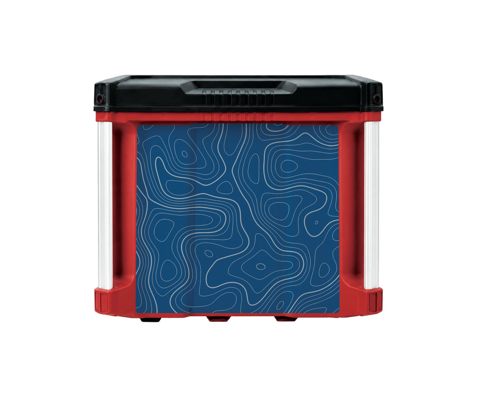 Blue Topographic – 2-Drawer Tool Box Wrap Kit