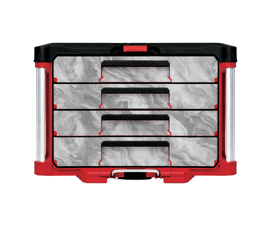 White Marble – 4-Drawer Tool Box Wrap Kit