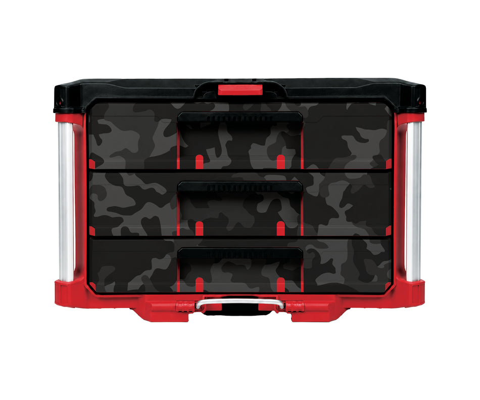 Black Multi Camo – 3 Medium-Drawer Tool Box Wrap Kit