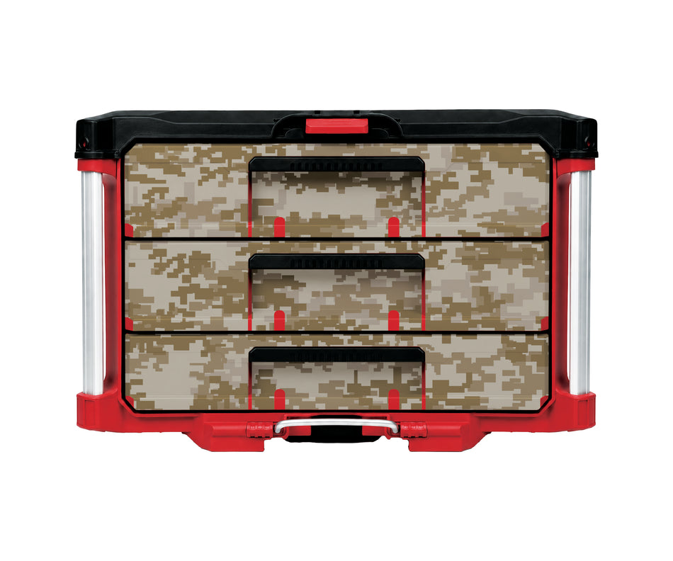 Desert Digital Camo – 3 Medium-Drawer Tool Box Wrap Kit