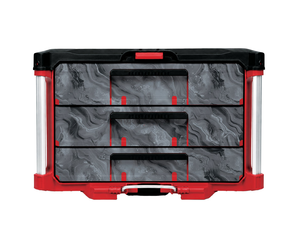 Black Marble – 3 Medium-Drawer Tool Box Wrap Kit